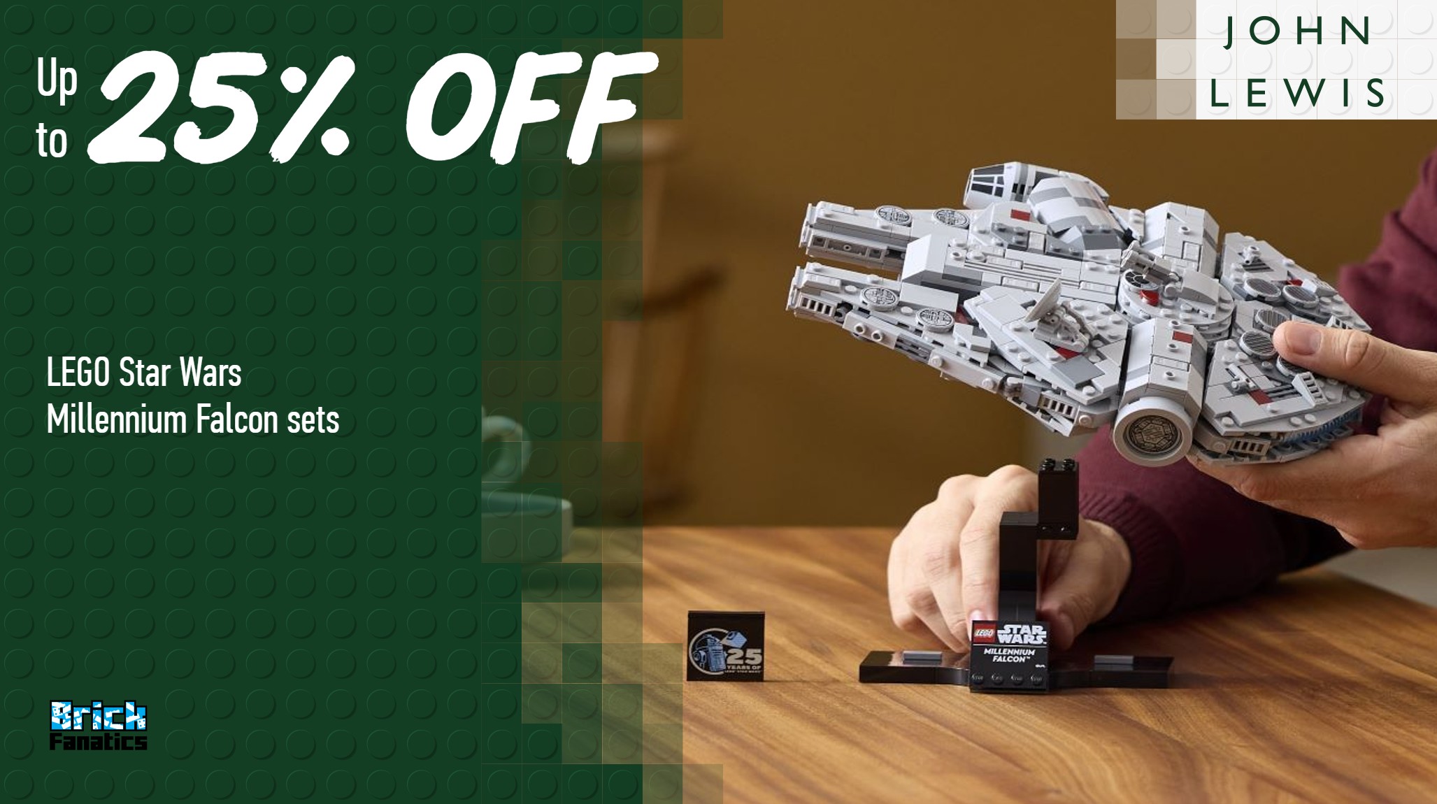 A LEGO Star Wars Millennium Falcon deal for every price point at John Lewis